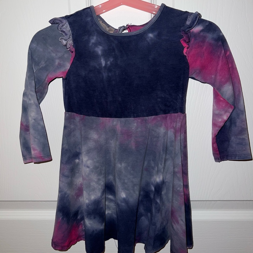 Pippa & Julie Pink and Blue Tie-Dye Dress